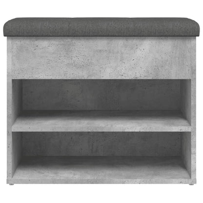 Schoenenbankje 62X32X50 Cm Bewerkt Hout Betongrijs