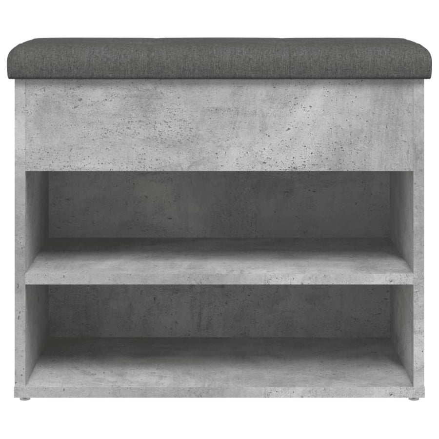 Schoenenbankje 62X32X50 Cm Bewerkt Hout Betongrijs