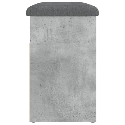 Schoenenbankje 62X32X50 Cm Bewerkt Hout Betongrijs