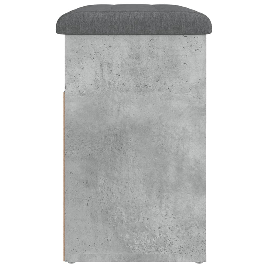 Schoenenbankje 62X32X50 Cm Bewerkt Hout Betongrijs