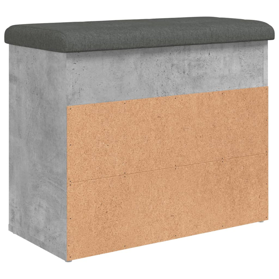 Schoenenbankje 62X32X50 Cm Bewerkt Hout Betongrijs