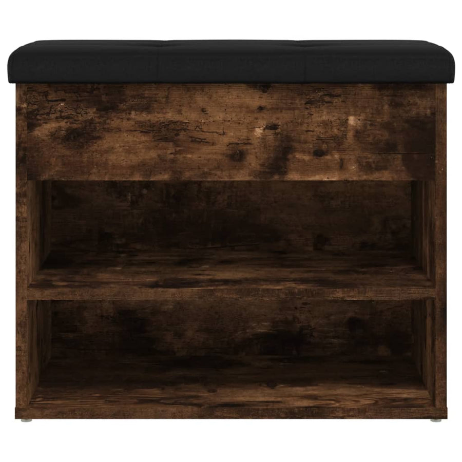 Schoenenbankje 62X32X50 Cm Bewerkt Hout Kleurig Gerookt eiken