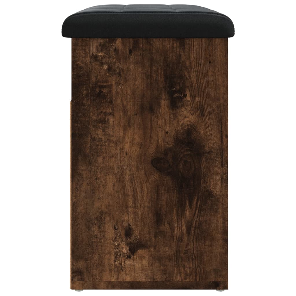 Schoenenbankje 62X32X50 Cm Bewerkt Hout Kleurig Gerookt eiken