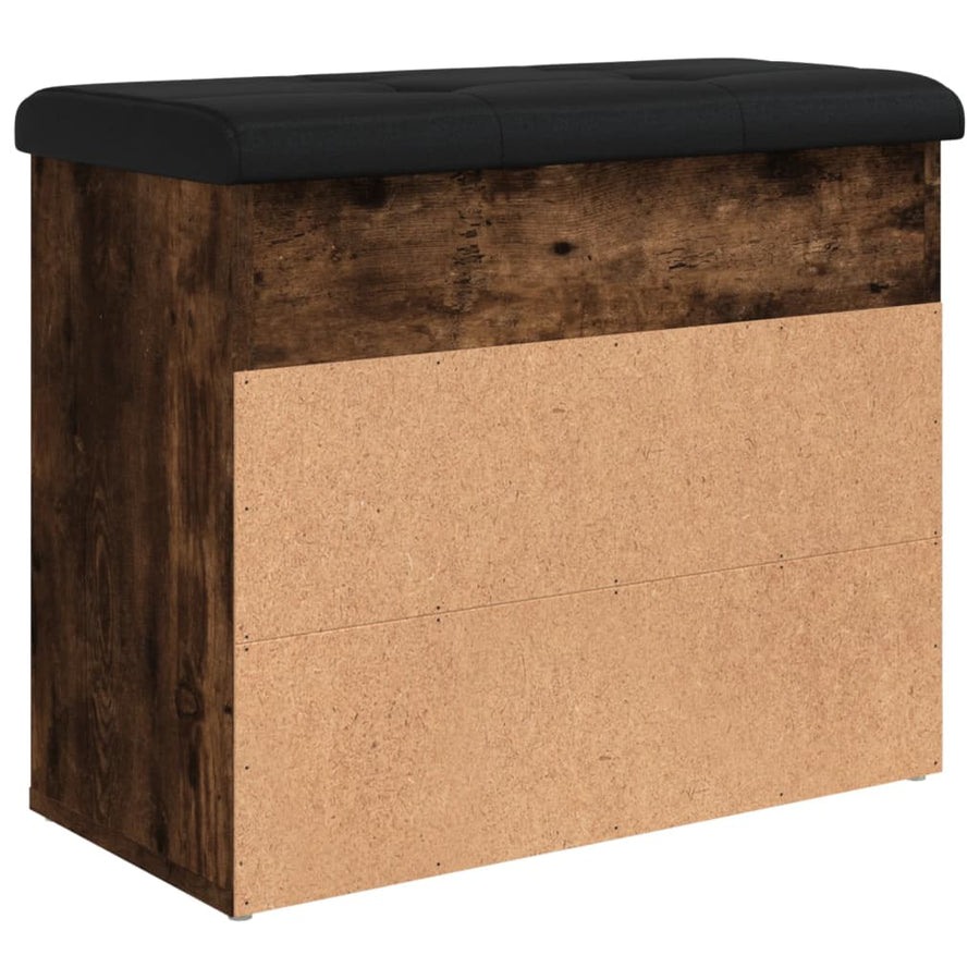 Schoenenbankje 62X32X50 Cm Bewerkt Hout Kleurig Gerookt eiken