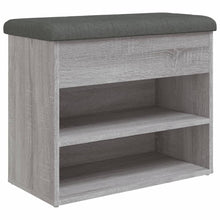 Schoenenbankje 62X32X50 Cm Bewerkt Hout Grijs sonoma