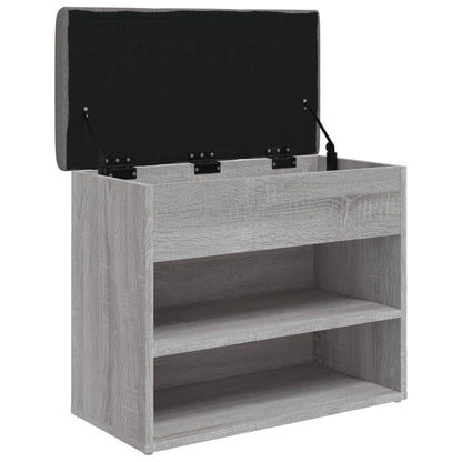 Schoenenbankje 62X32X50 Cm Bewerkt Hout Grijs sonoma