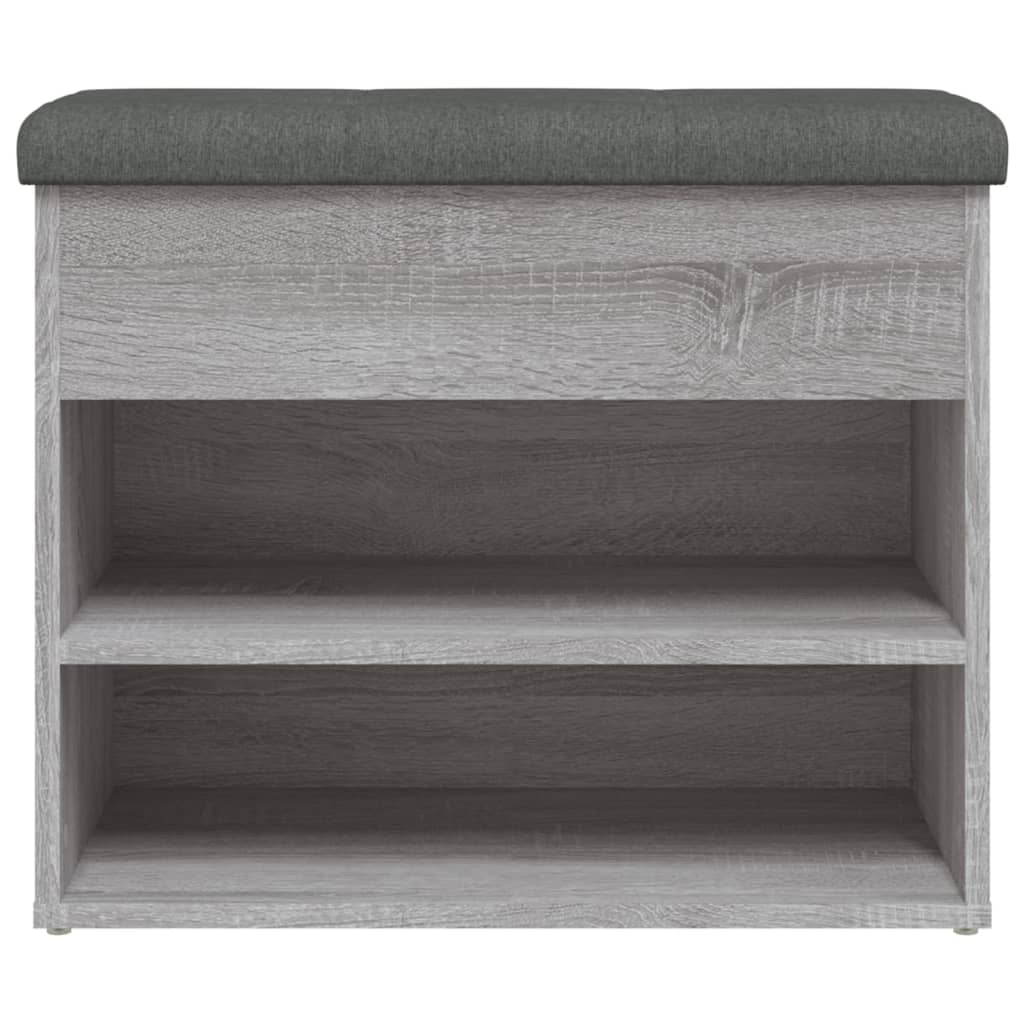 Schoenenbankje 62X32X50 Cm Bewerkt Hout Grijs sonoma