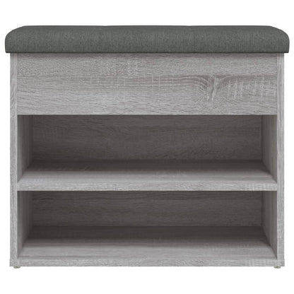 Schoenenbankje 62X32X50 Cm Bewerkt Hout Grijs sonoma