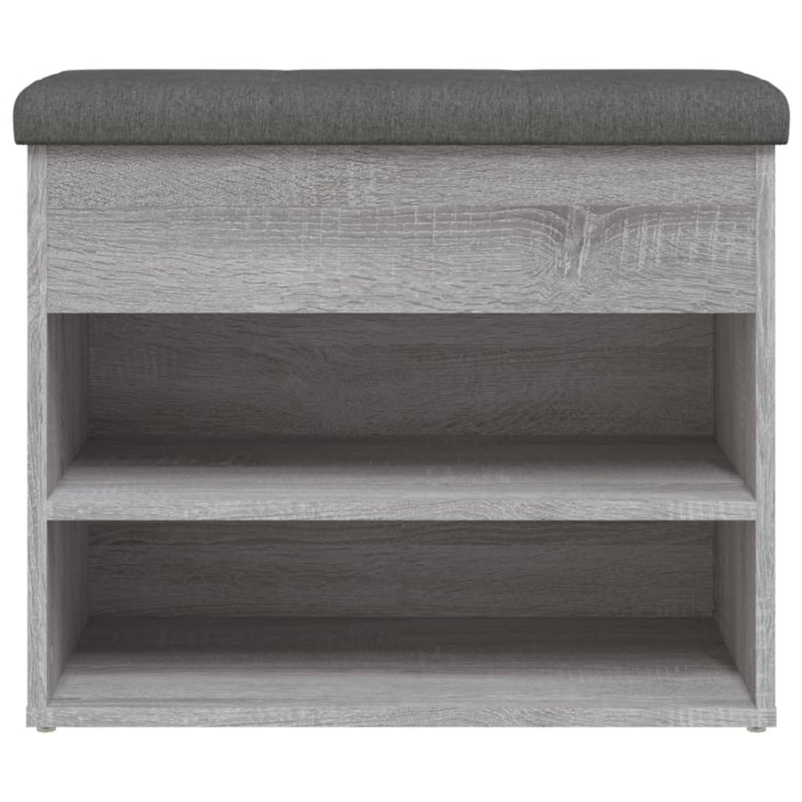 Schoenenbankje 62X32X50 Cm Bewerkt Hout Grijs sonoma