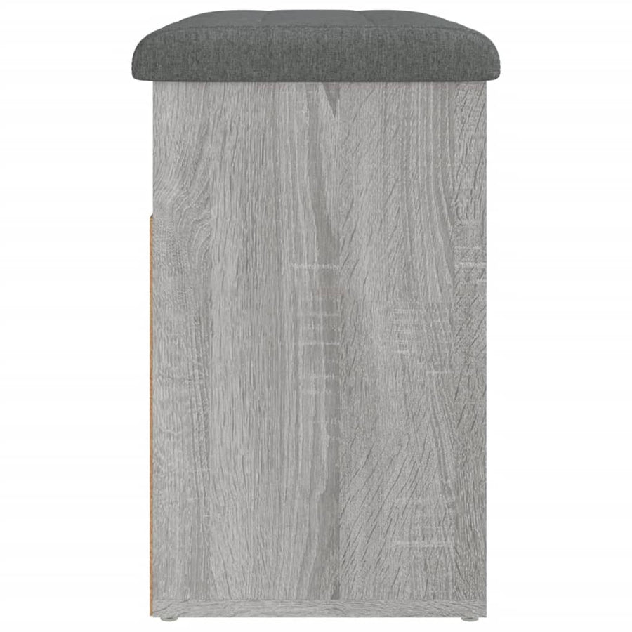 Schoenenbankje 62X32X50 Cm Bewerkt Hout Grijs sonoma