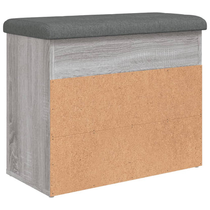 Schoenenbankje 62X32X50 Cm Bewerkt Hout Grijs sonoma