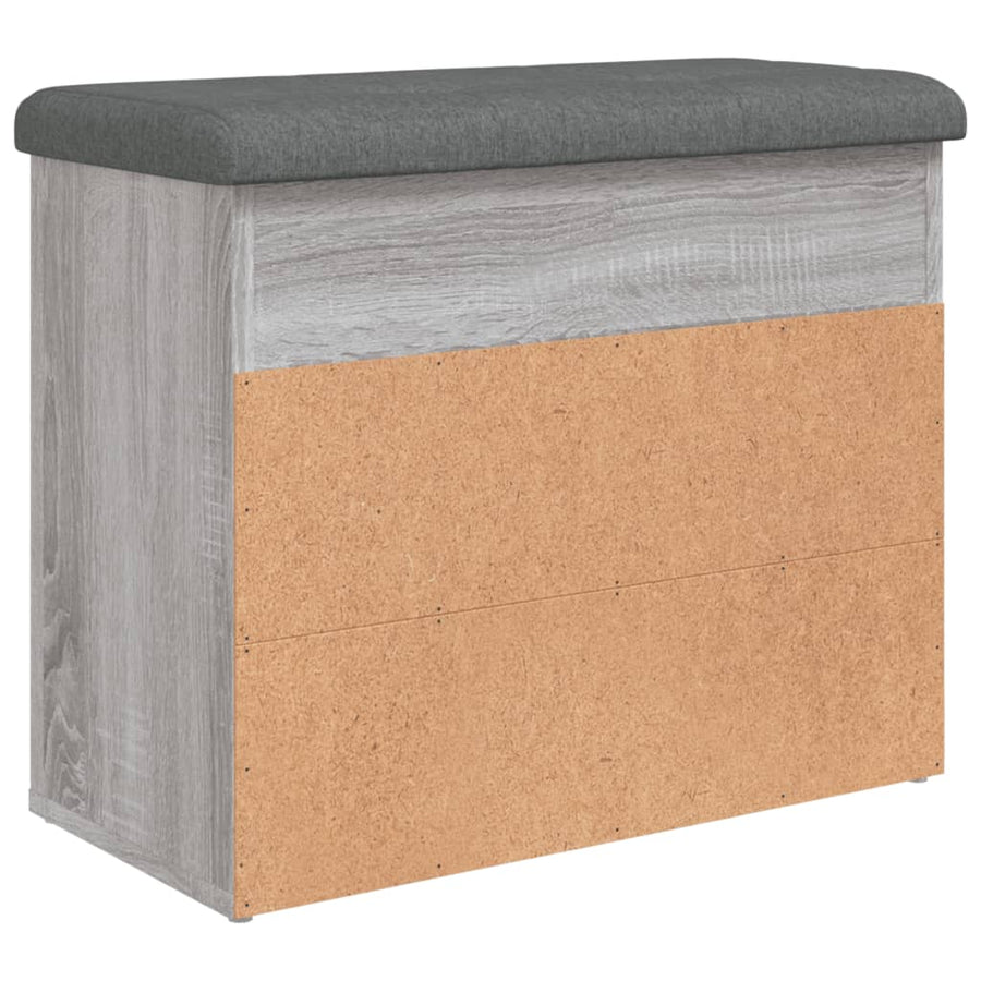 Schoenenbankje 62X32X50 Cm Bewerkt Hout Grijs sonoma