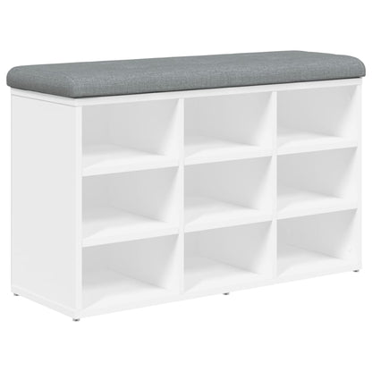 Schoenenbank Bewerkt Hout 82 x 32 x 50 cm Wit