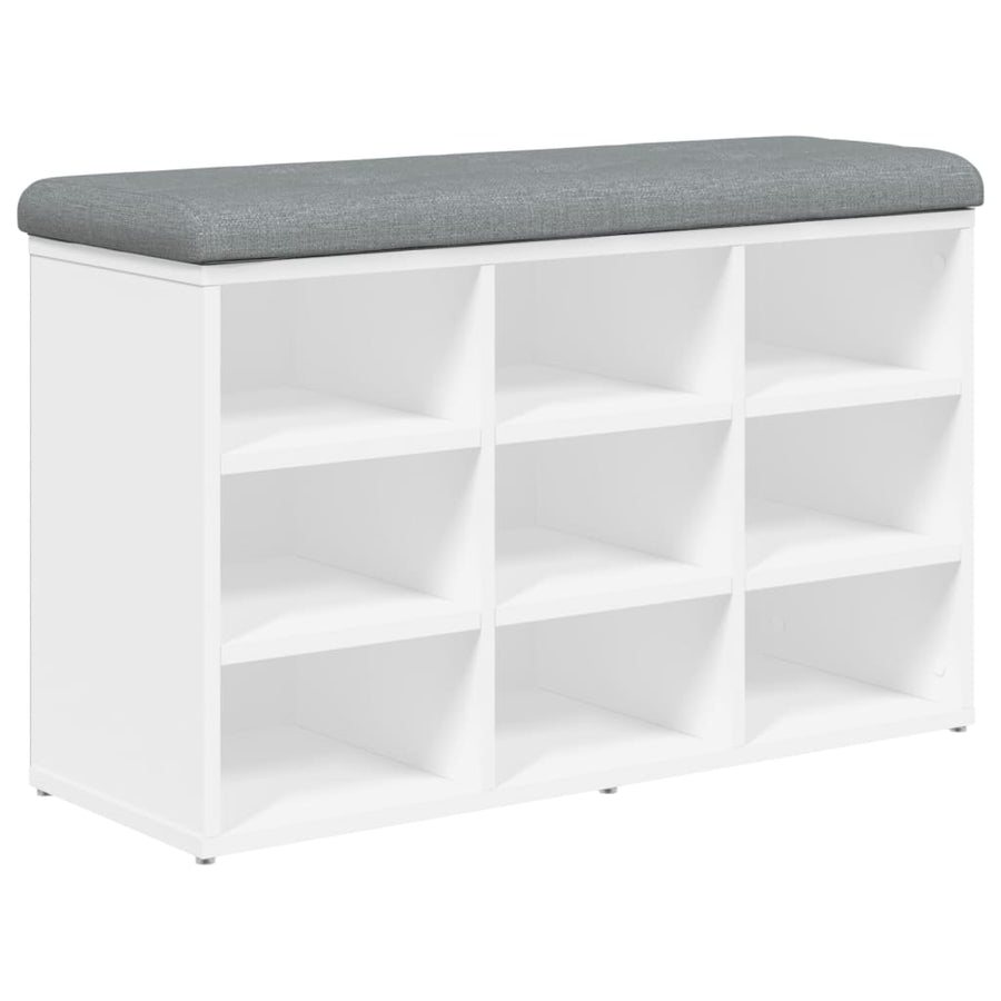 Schoenenbank Bewerkt Hout 82 x 32 x 50 cm Wit
