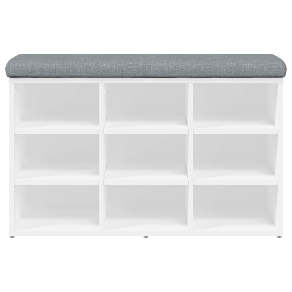 Schoenenbank Bewerkt Hout 82 x 32 x 50 cm Wit