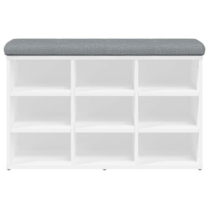 Schoenenbank Bewerkt Hout 82 x 32 x 50 cm Wit