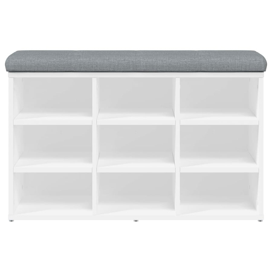 Schoenenbank Bewerkt Hout 82 x 32 x 50 cm Wit