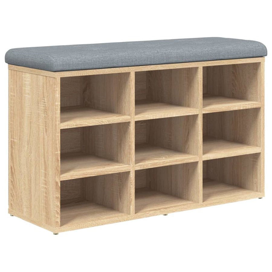 Schoenenbank Bewerkt Hout Kleurig 82 x 32 x 50 cm Sonoma eiken