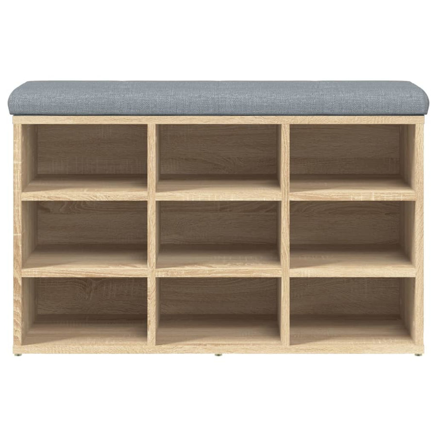 Schoenenbank Bewerkt Hout Kleurig 82 x 32 x 50 cm Sonoma eiken