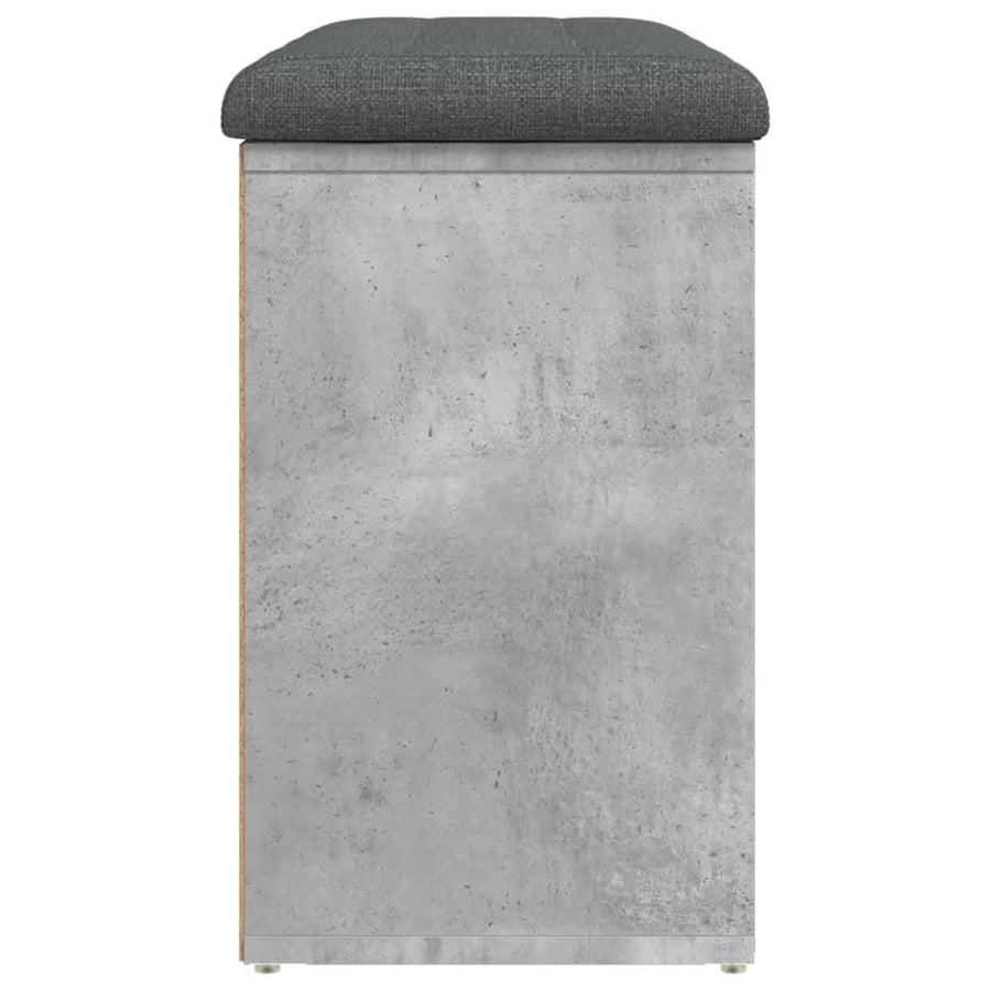 Schoenenbank Bewerkt Hout 82 x 32 x 50 cm Betongrijs