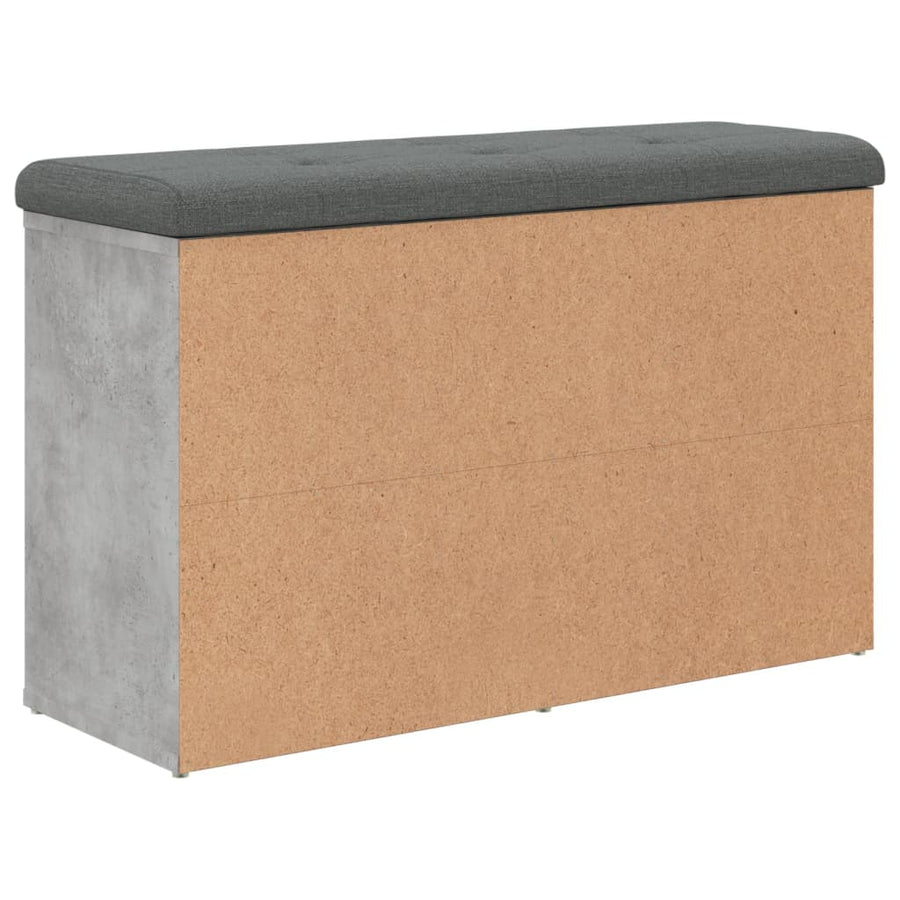 Schoenenbank Bewerkt Hout 82 x 32 x 50 cm Betongrijs