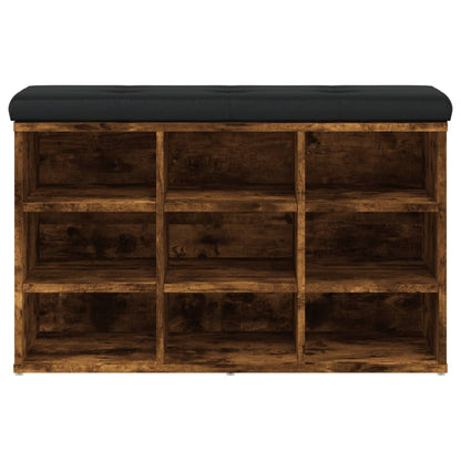 Schoenenbank Bewerkt Hout Kleurig 82 x 32 x 50 cm Gerookt eiken