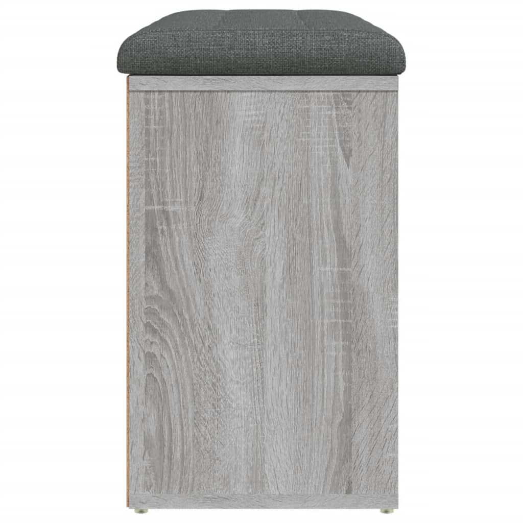 Schoenenbank Bewerkt Hout Eikenkleurig 82 x 32 x 50 cm Grijs sonoma