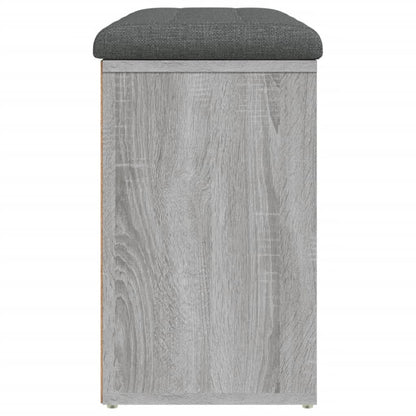 Schoenenbank Bewerkt Hout Eikenkleurig 82 x 32 x 50 cm Grijs sonoma