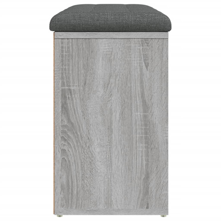 Schoenenbank Bewerkt Hout Eikenkleurig 82 x 32 x 50 cm Grijs sonoma