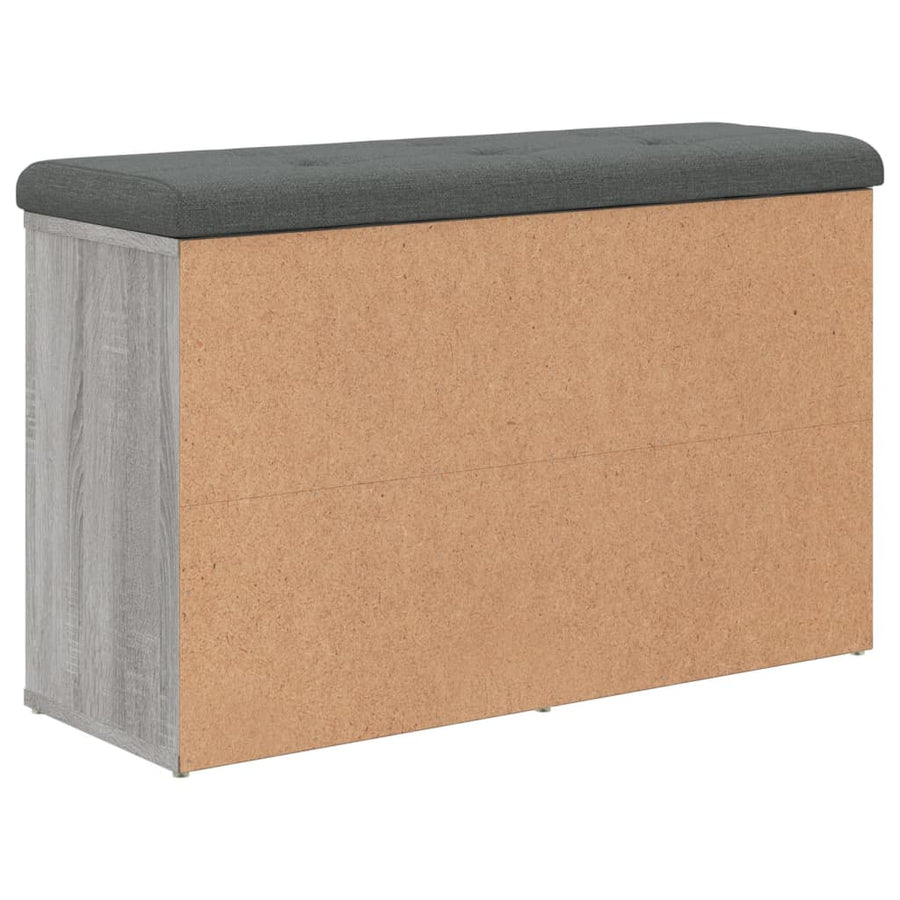 Schoenenbank Bewerkt Hout Eikenkleurig 82 x 32 x 50 cm Grijs sonoma