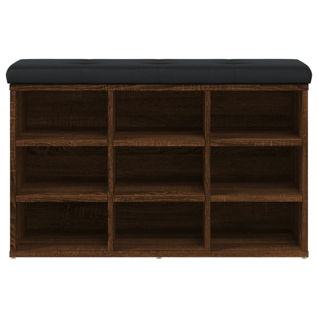 Schoenenbank Bewerkt Hout Bruineikenkleurig 82 x 32 x 50 cm bruin eikenkleur