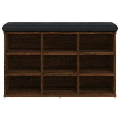 Schoenenbank Bewerkt Hout Bruineikenkleurig 82 x 32 x 50 cm bruin eikenkleur