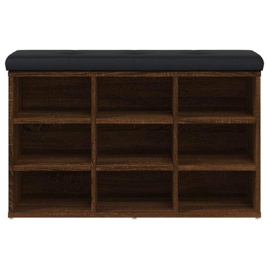 Schoenenbank Bewerkt Hout Bruineikenkleurig 82 x 32 x 50 cm bruin eikenkleur