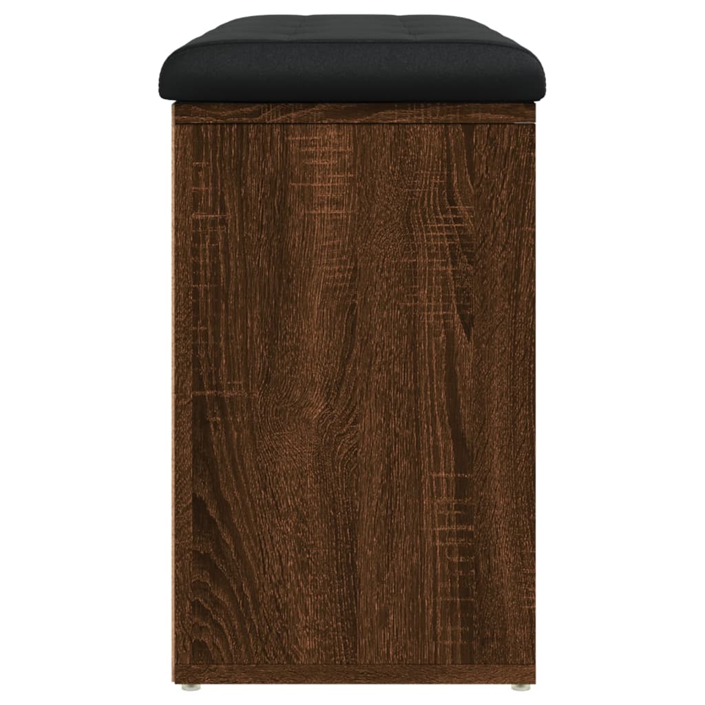 Schoenenbank Bewerkt Hout Bruineikenkleurig 82 x 32 x 50 cm bruin eikenkleur