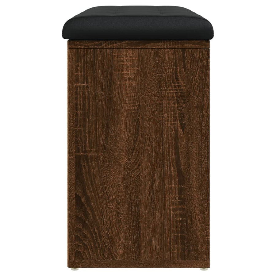 Schoenenbank Bewerkt Hout Bruineikenkleurig 82 x 32 x 50 cm bruin eikenkleur