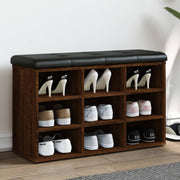 Schoenenbank 82x32x50 cm bewerkt hout bruin