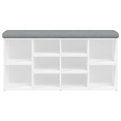 Schoenenbank Bewerkt Hout 102 x 32 x 50 cm Wit