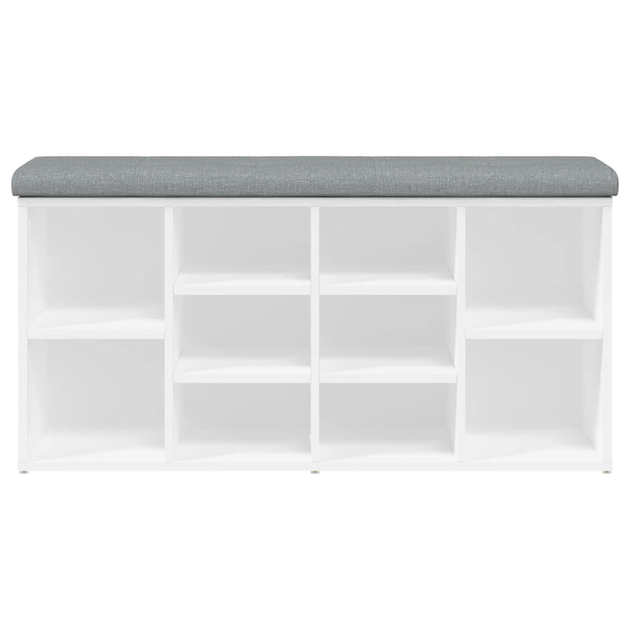 Schoenenbank Bewerkt Hout 102 x 32 x 50 cm Wit