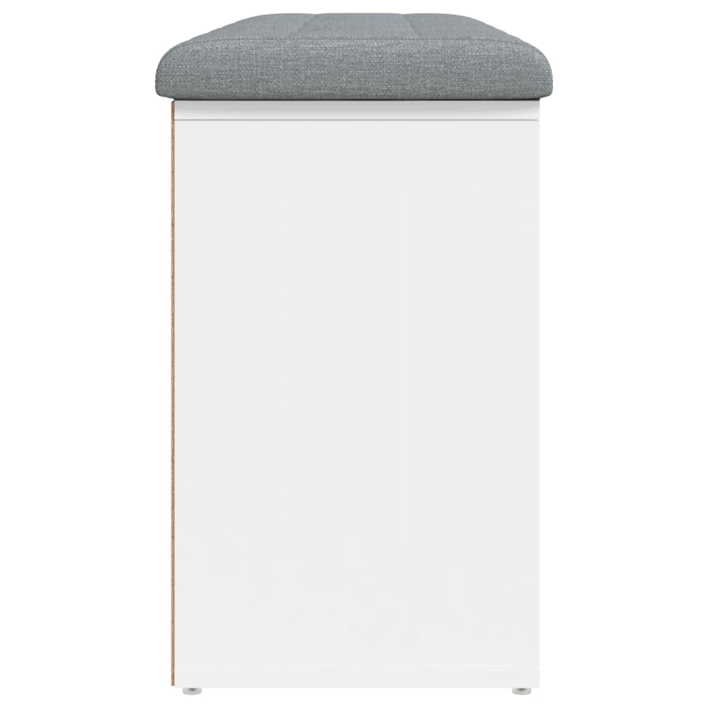 Schoenenbank Bewerkt Hout 102 x 32 x 50 cm Wit