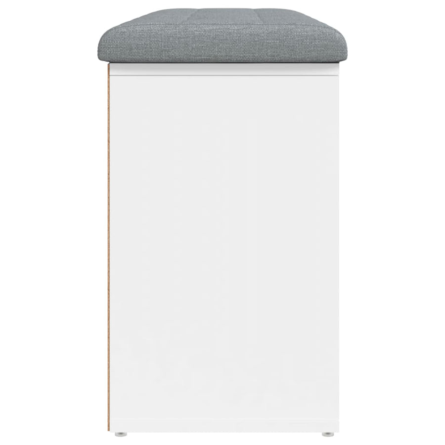 Schoenenbank Bewerkt Hout 102 x 32 x 50 cm Wit
