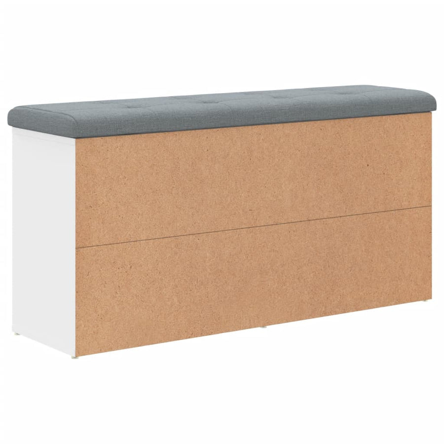 Schoenenbank Bewerkt Hout 102 x 32 x 50 cm Wit