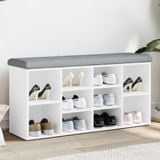 Schoenenbank 102x32x50 cm wit bewerkt hout