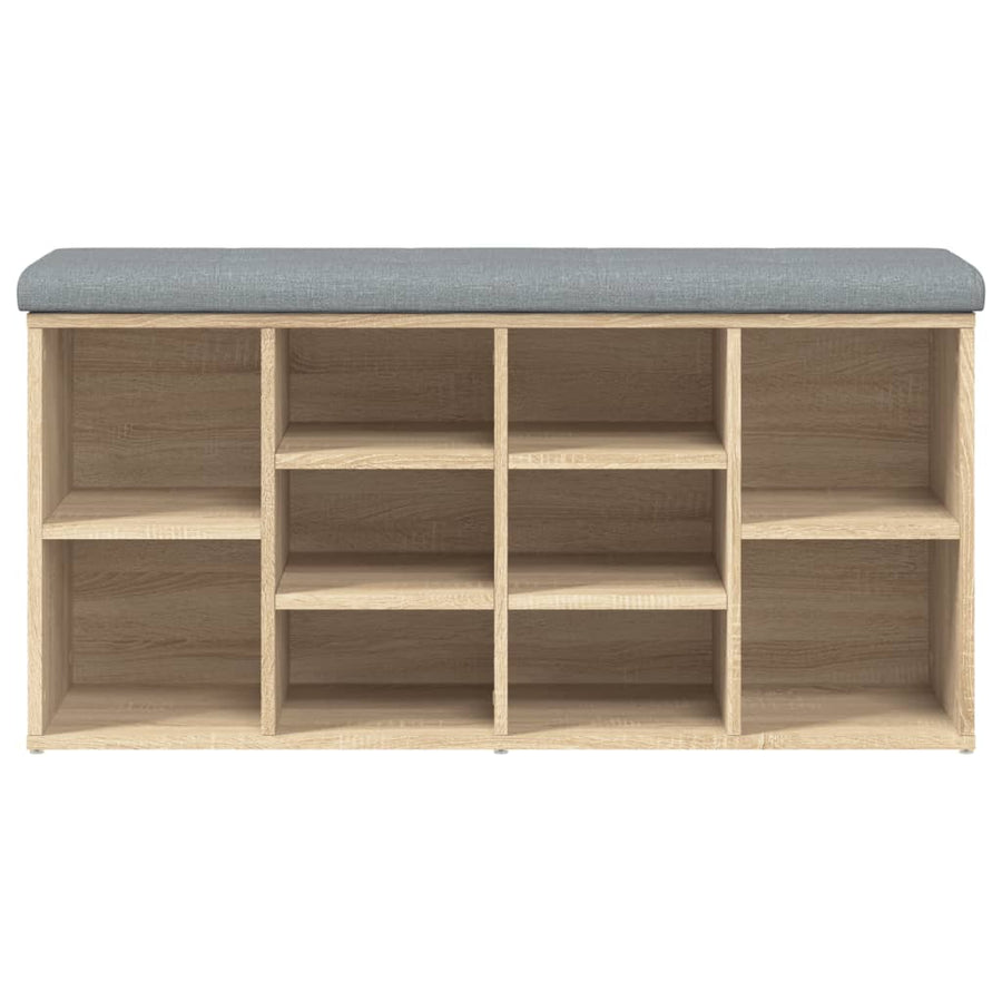 Schoenenbank Bewerkt Hout Kleurig 102 x 32 x 50 cm Sonoma eiken