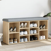 Schoenenbank 102x32x50 cm bewerkt hout sonoma eiken