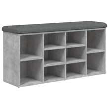 Schoenenbank Bewerkt Hout 102 x 32 x 50 cm Betongrijs