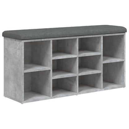 Schoenenbank Bewerkt Hout 102 x 32 x 50 cm Betongrijs
