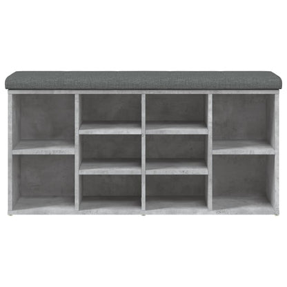 Schoenenbank Bewerkt Hout 102 x 32 x 50 cm Betongrijs