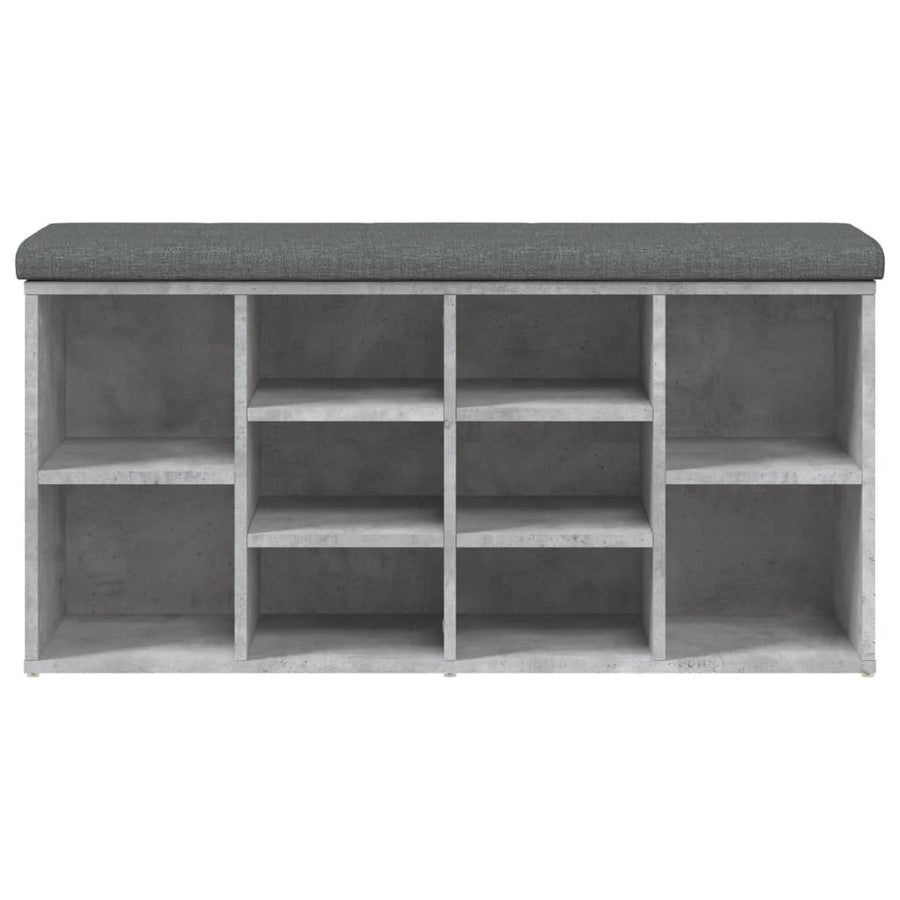 Schoenenbank Bewerkt Hout 102 x 32 x 50 cm Betongrijs