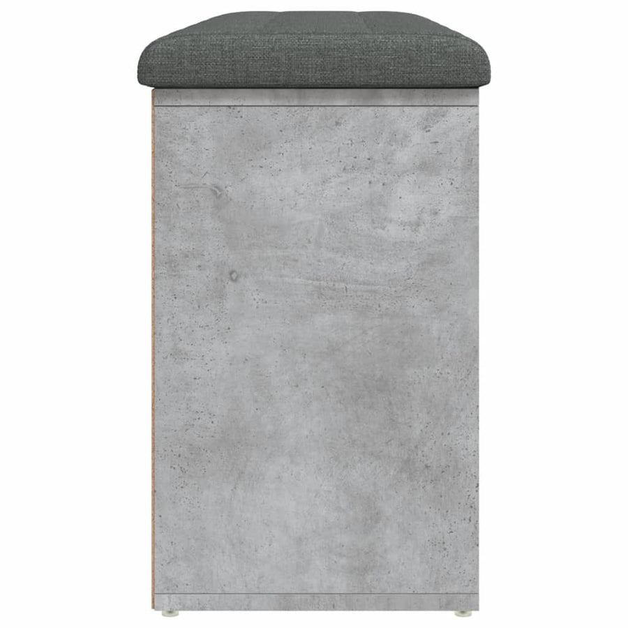 Schoenenbank Bewerkt Hout 102 x 32 x 50 cm Betongrijs