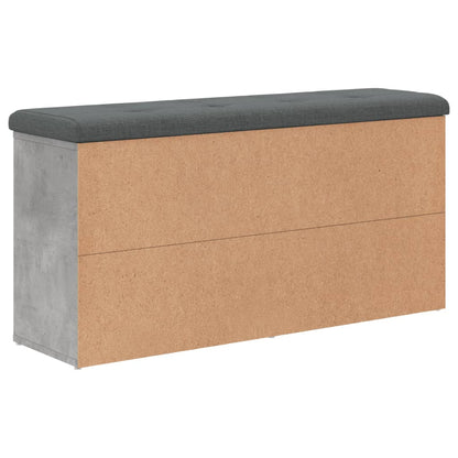 Schoenenbank Bewerkt Hout 102 x 32 x 50 cm Betongrijs
